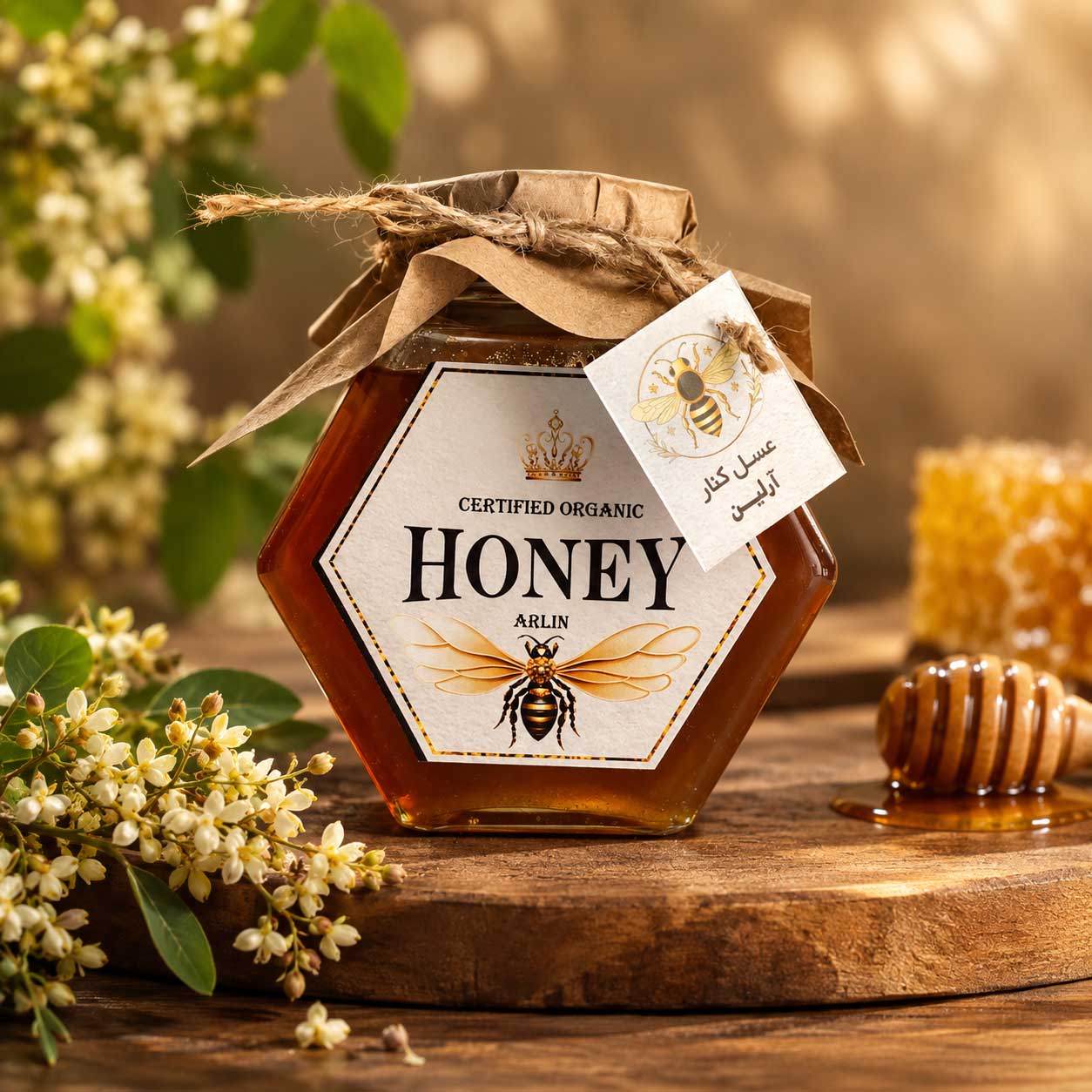 عسل کنار 500 گرم طرح کندو آرلین