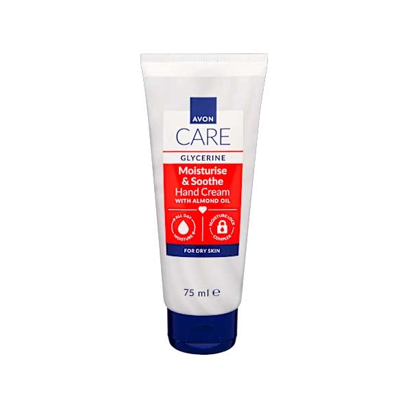 کرم دست روغن بادام و گلیسیرین آون کر | مرطوبکننده قوی و محافظ پوست  GLYCERINE WITH ALMOND OIL HAND CREAM AVON CARE avon