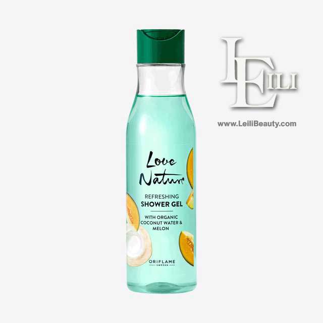 ژل دوش با آب نارگیل ارگانیک و ملون لاونیچر اوریفلیم 