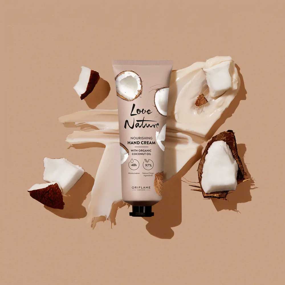 Love Nature Nourishing Hand Cream with Organic Coconut Oil oriflame