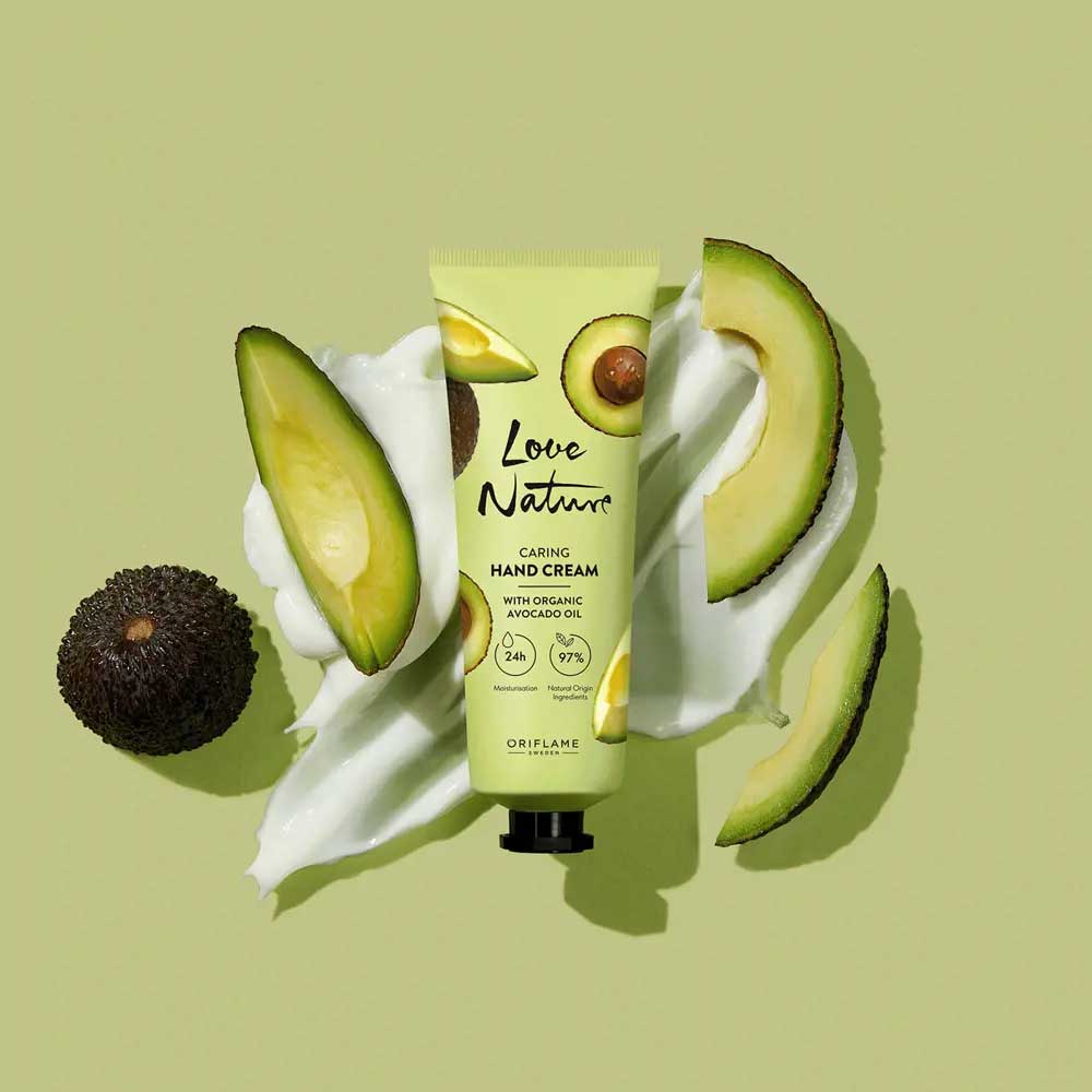 Love Nature Caring Hand Cream with Organic Avocado Oil oriflame