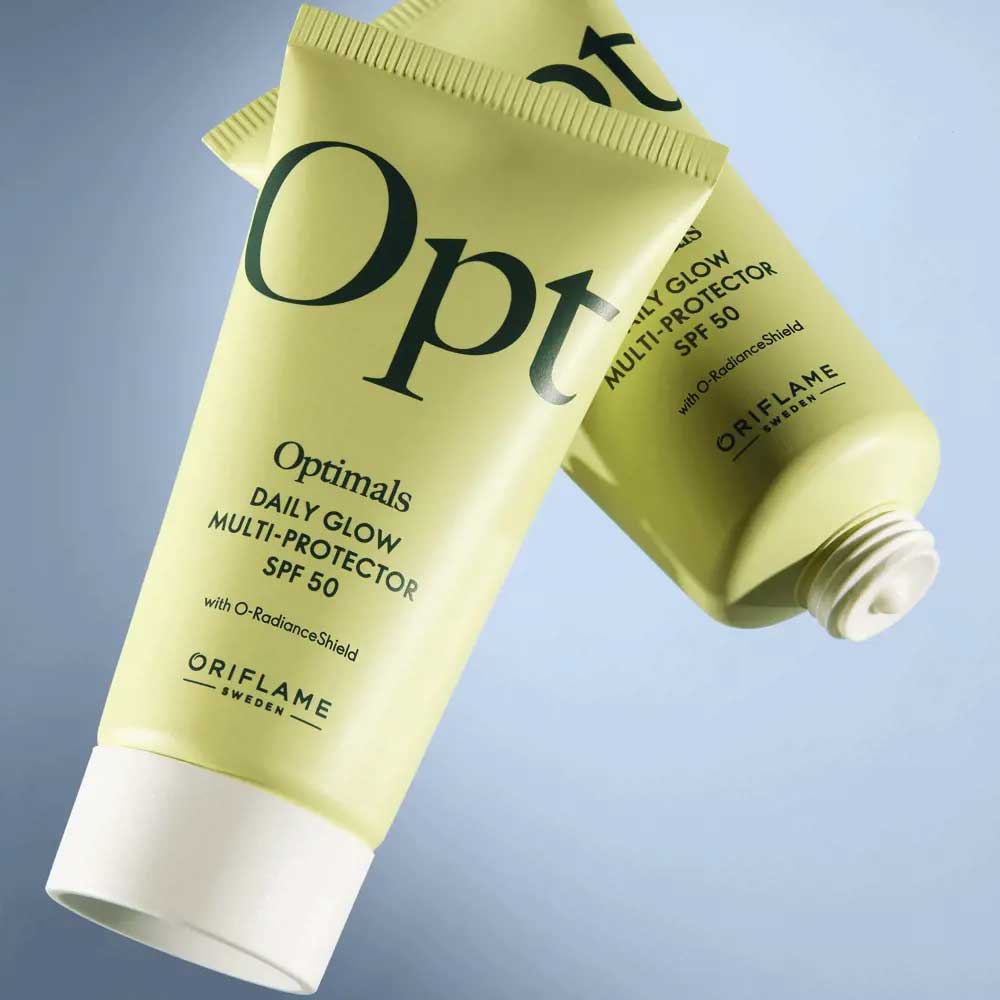 خرید کرم ضدآفتاب دیلی گلو اپتیمالز SPF50 اوریفلیم از لیلی بیوتی