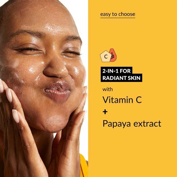 شوینده اسکراب ویتامین سی و پاپایا اسکین گلو آون